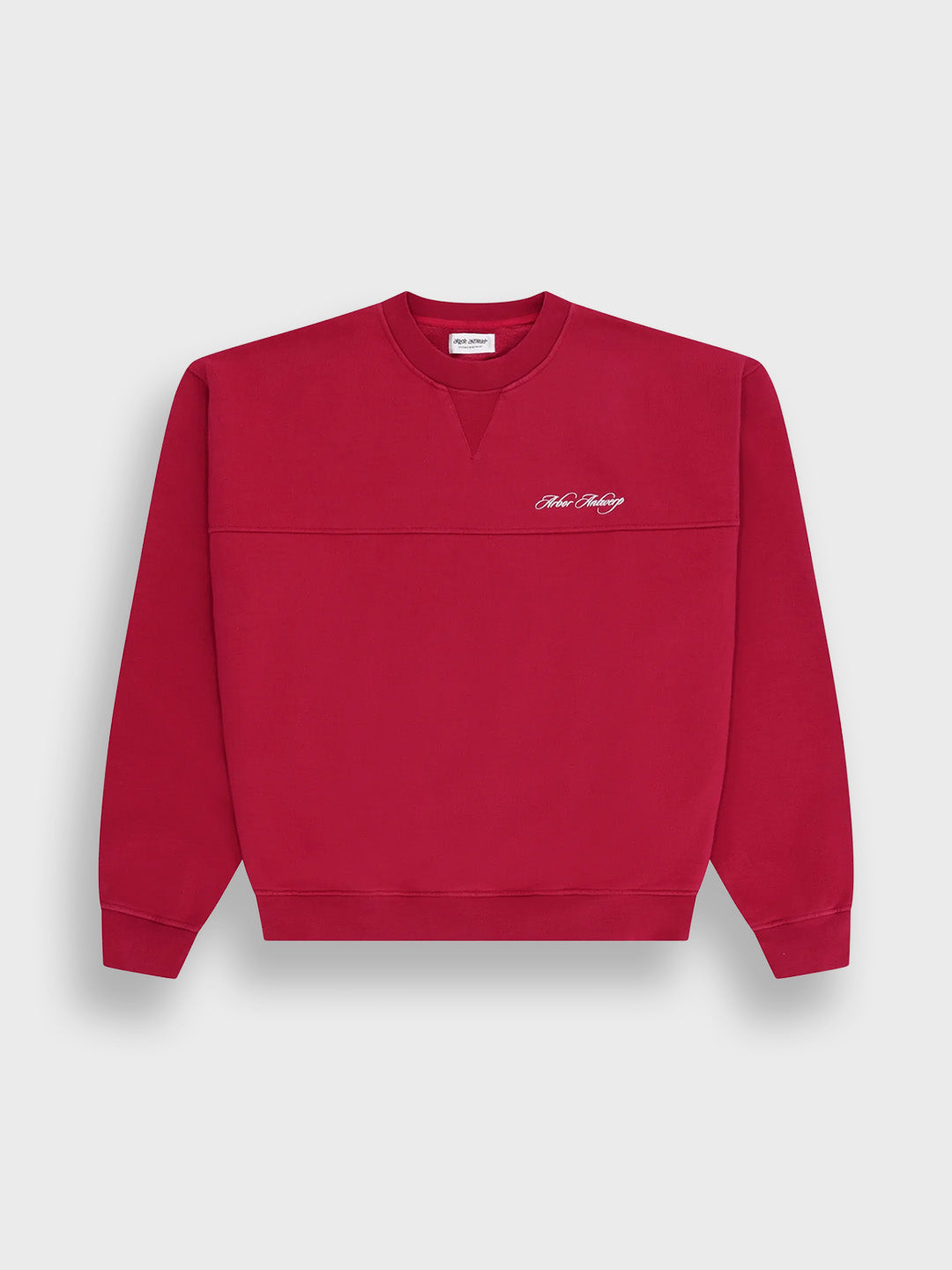 Arbor Antwerp Cursive Crewneck Sweater Burgundy - productfoto
