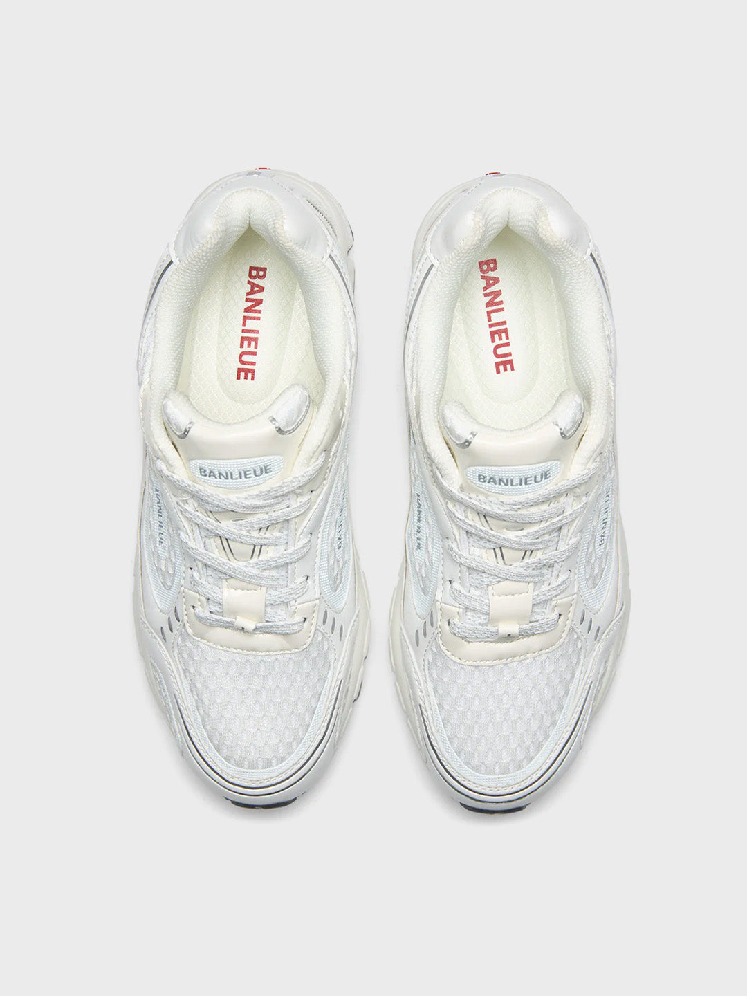 Banlieue Patent Sneakers White – bovenaanzicht