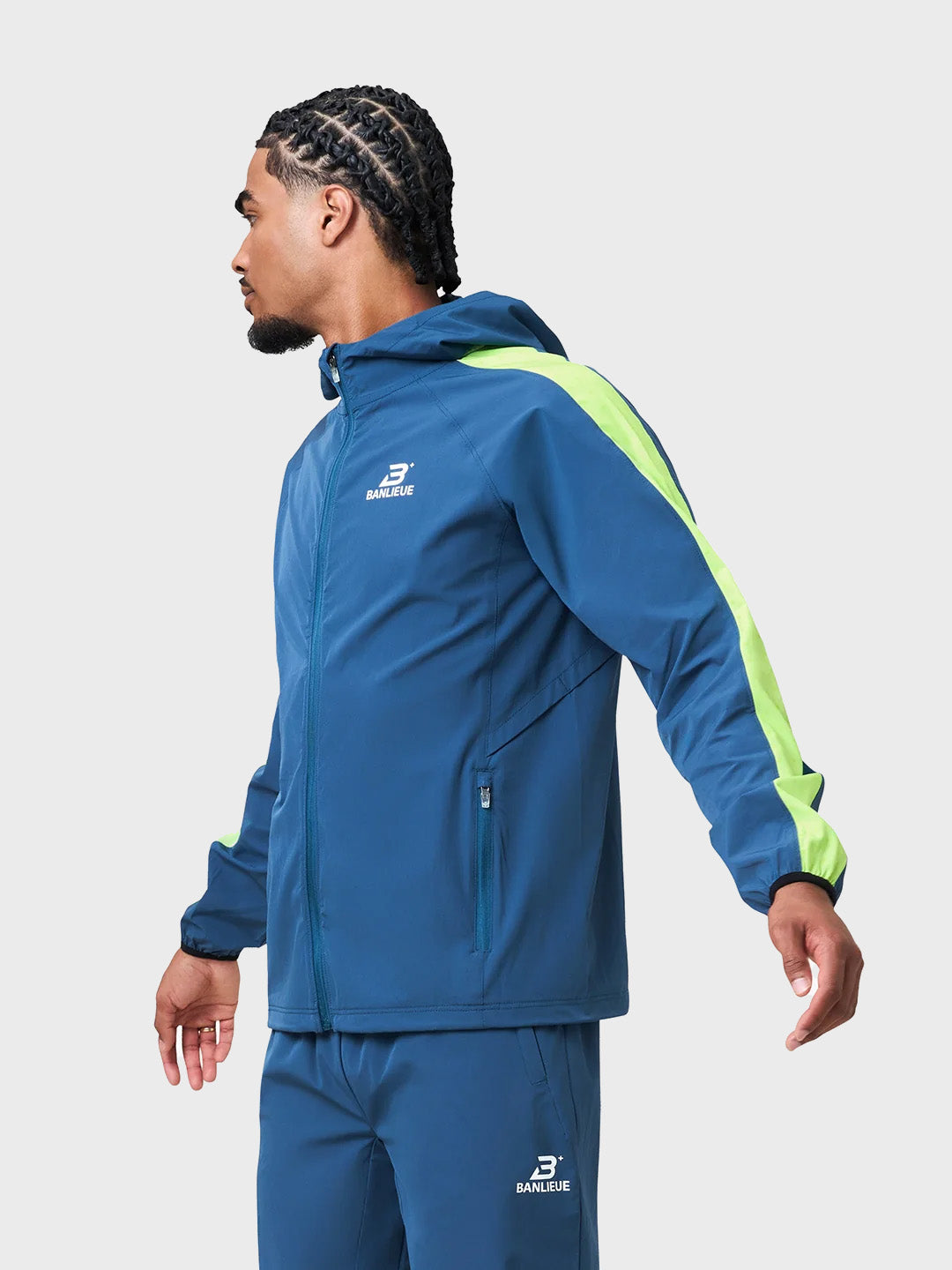 Banlieue Performance Tracktop Sea Moss – schuin vooraanzicht model