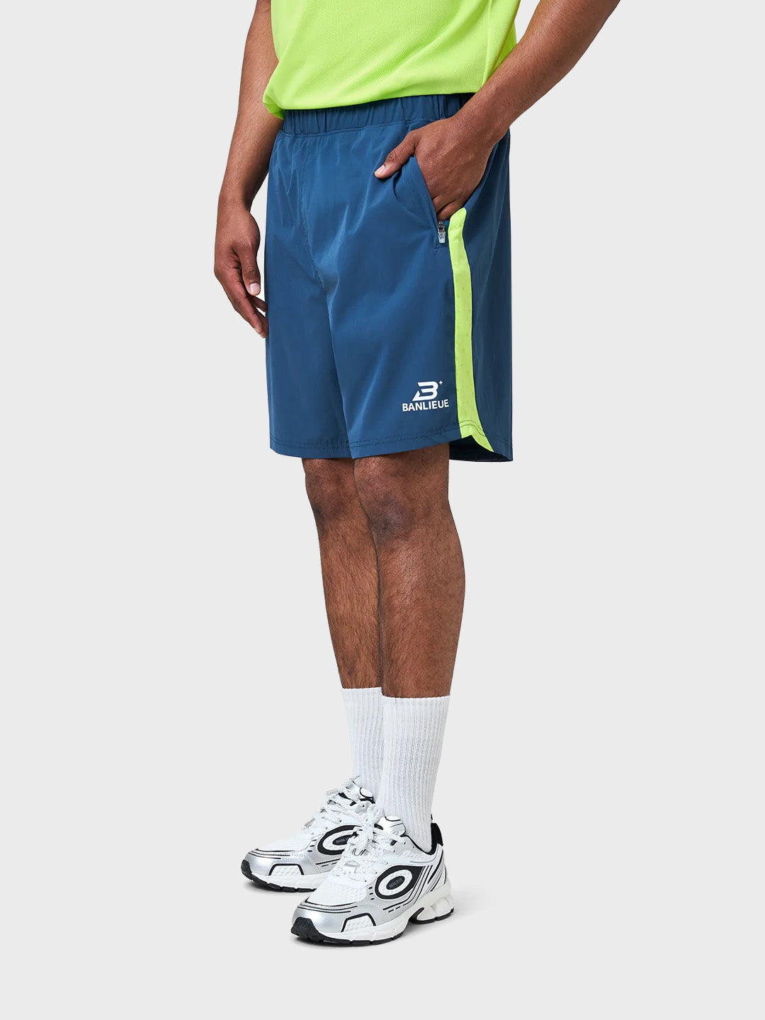 Banlieue shorts sea moss – schuin vooraanzicht