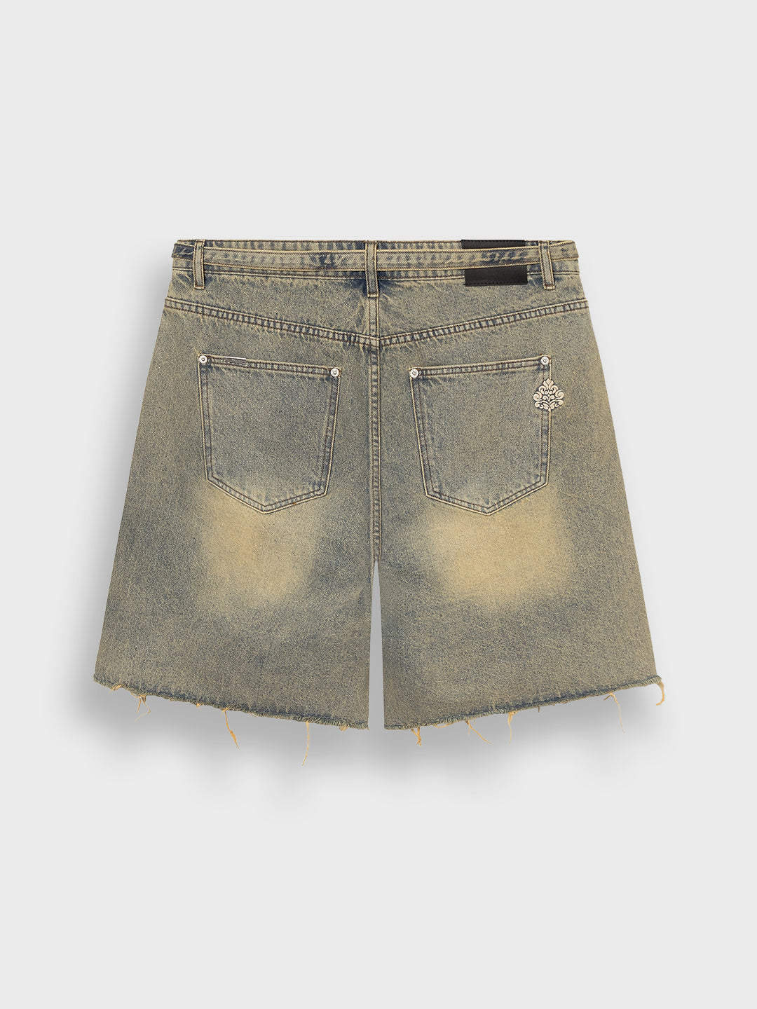 Don't Waste Culture Gaellor Denim Shorts Pale Blue - achterkant
