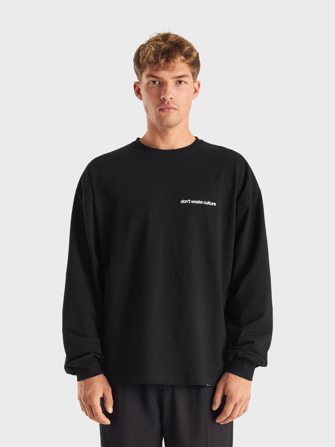 Don't Waste Culture Anderson Longsleeve T-Shirt | Black