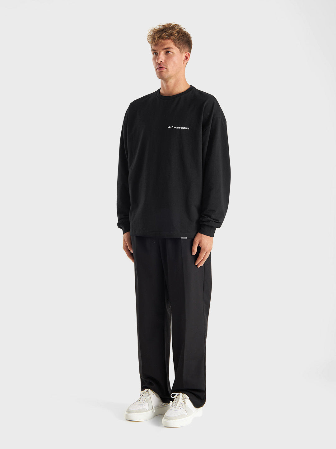 Don't Waste Culture Anderson Longsleeve T-Shirt | Black