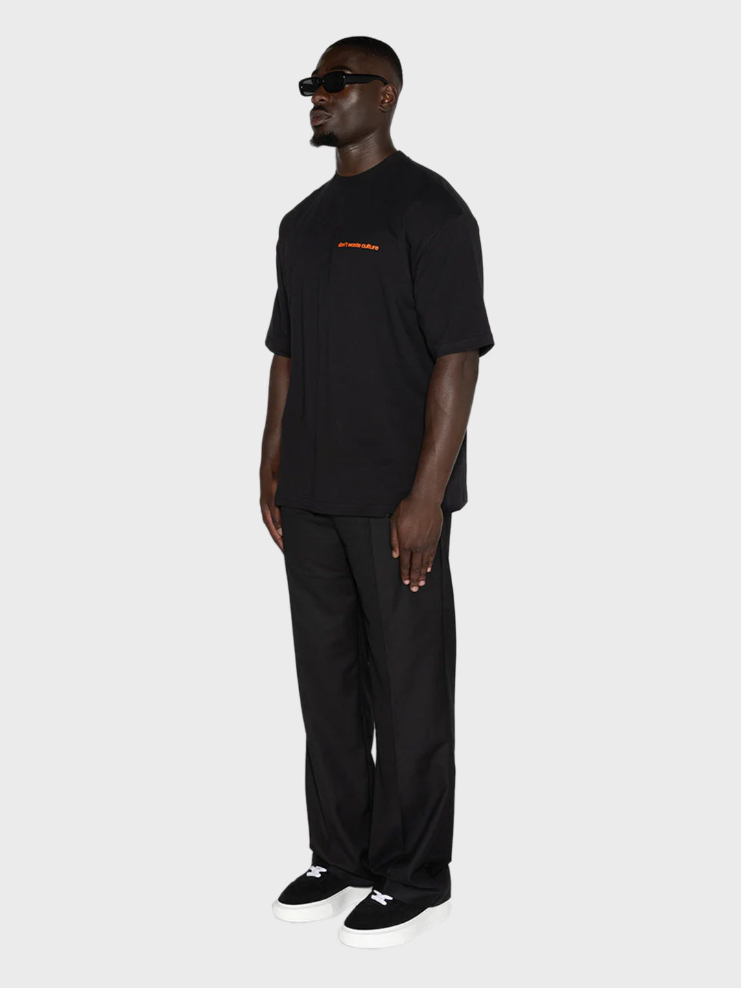 don't waste culture oversized t-shirt black