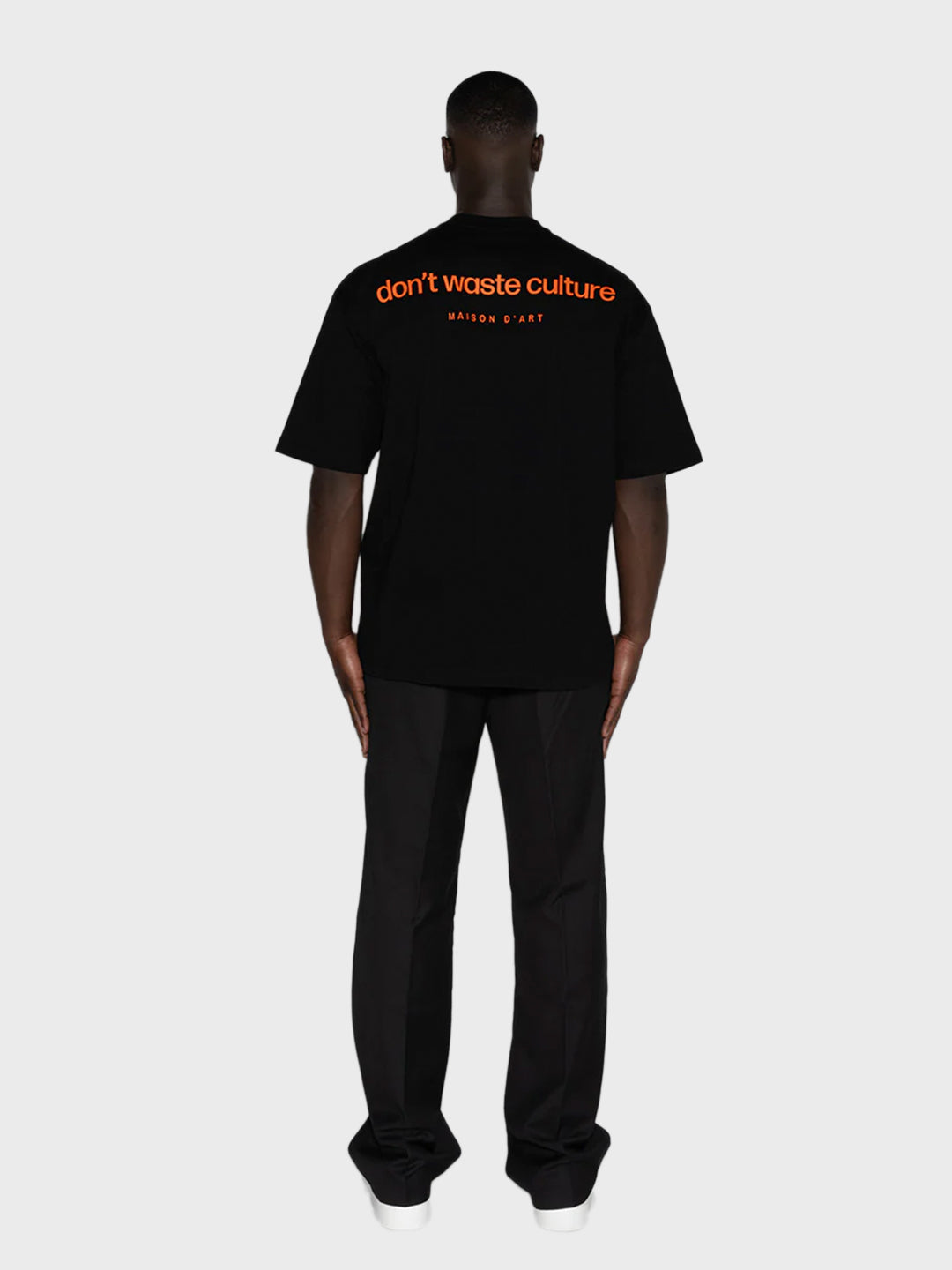 don't waste culture oversized t-shirt black