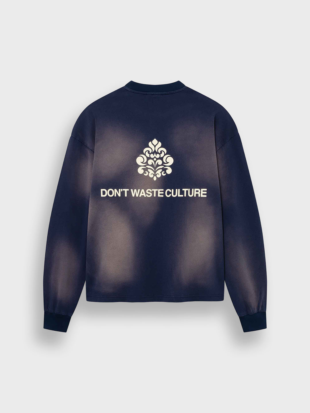 Don't Waste Culture Fade Longsleeve Navy - productfoto achterkant