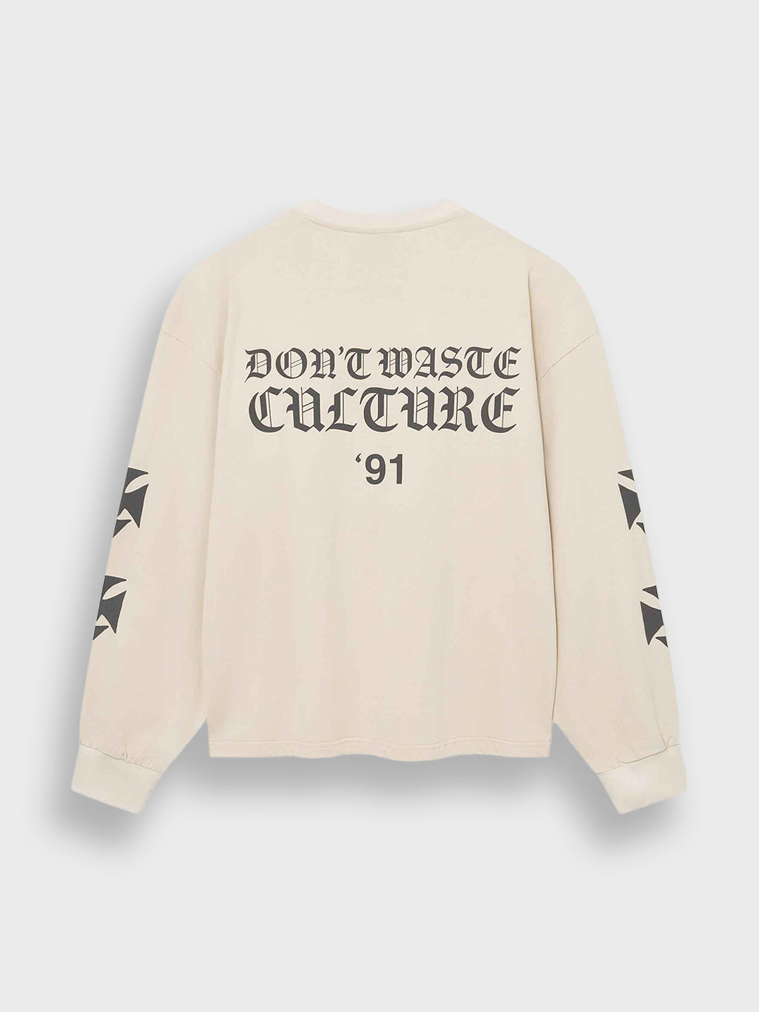 Don't Waste Culture Fina Longsleeve Beige – productfoto achter