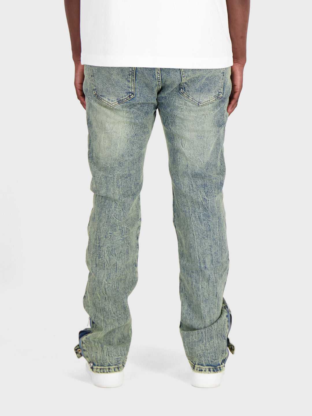Don't Waste Culture Luciana Jeans - spijkerbroek met knievlakken en ritsen - achterkant