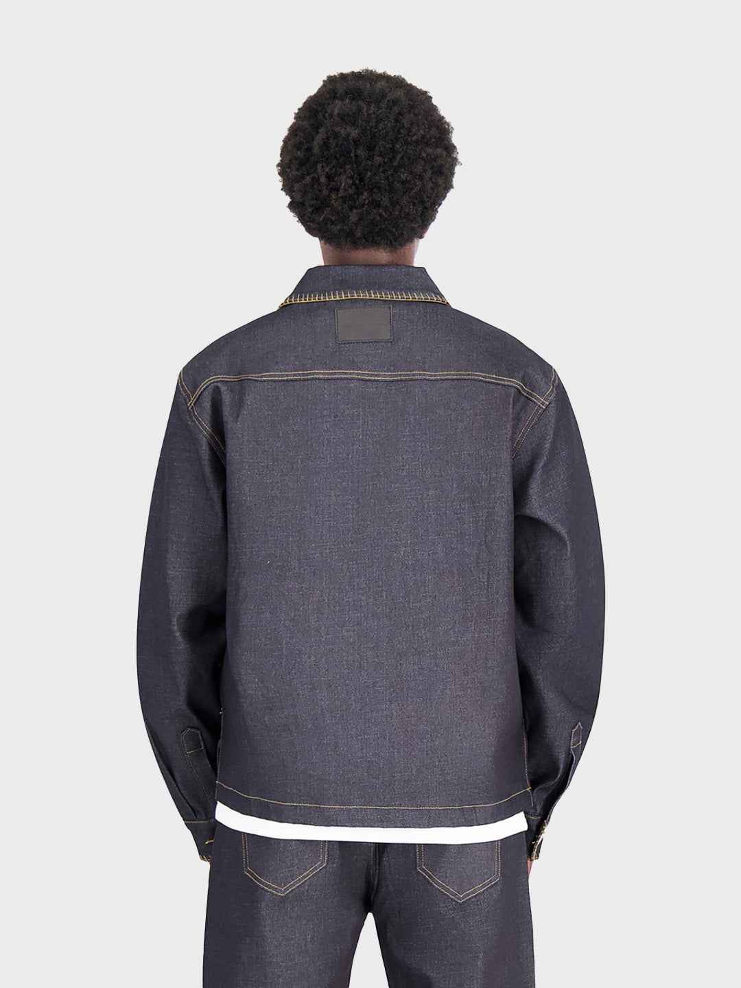 Don't Waste Culture Raw Denim overshirt - achterkant