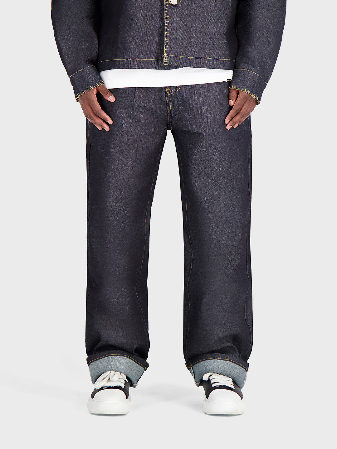 Don't Waste Culture Nizana Raw Denim Jeans - voorkant