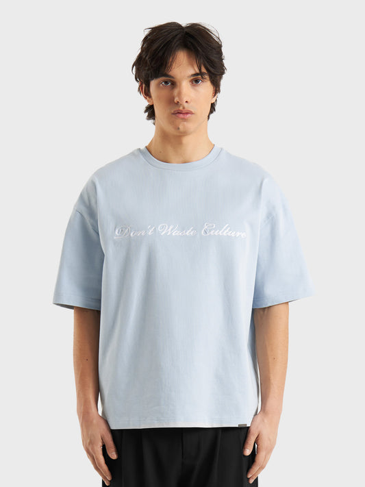 dont waste culture t-shirt light blue - reloadstore