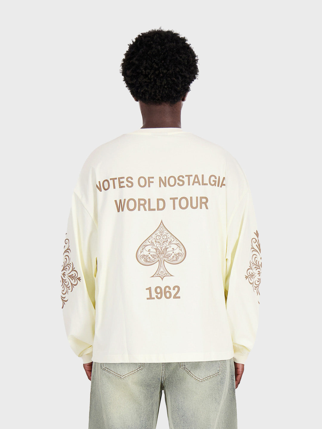 Achterkant Don't Waste Culture Thandor Longsleeve t-shirt - gedragen door model