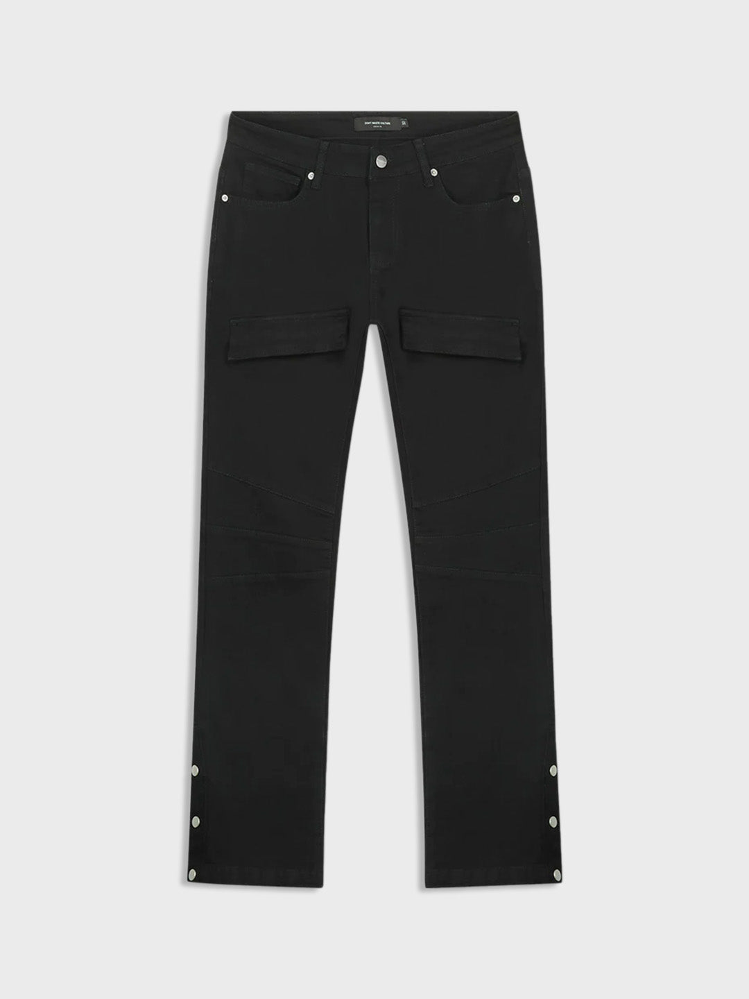 dont waste culture jeans knopen zwart