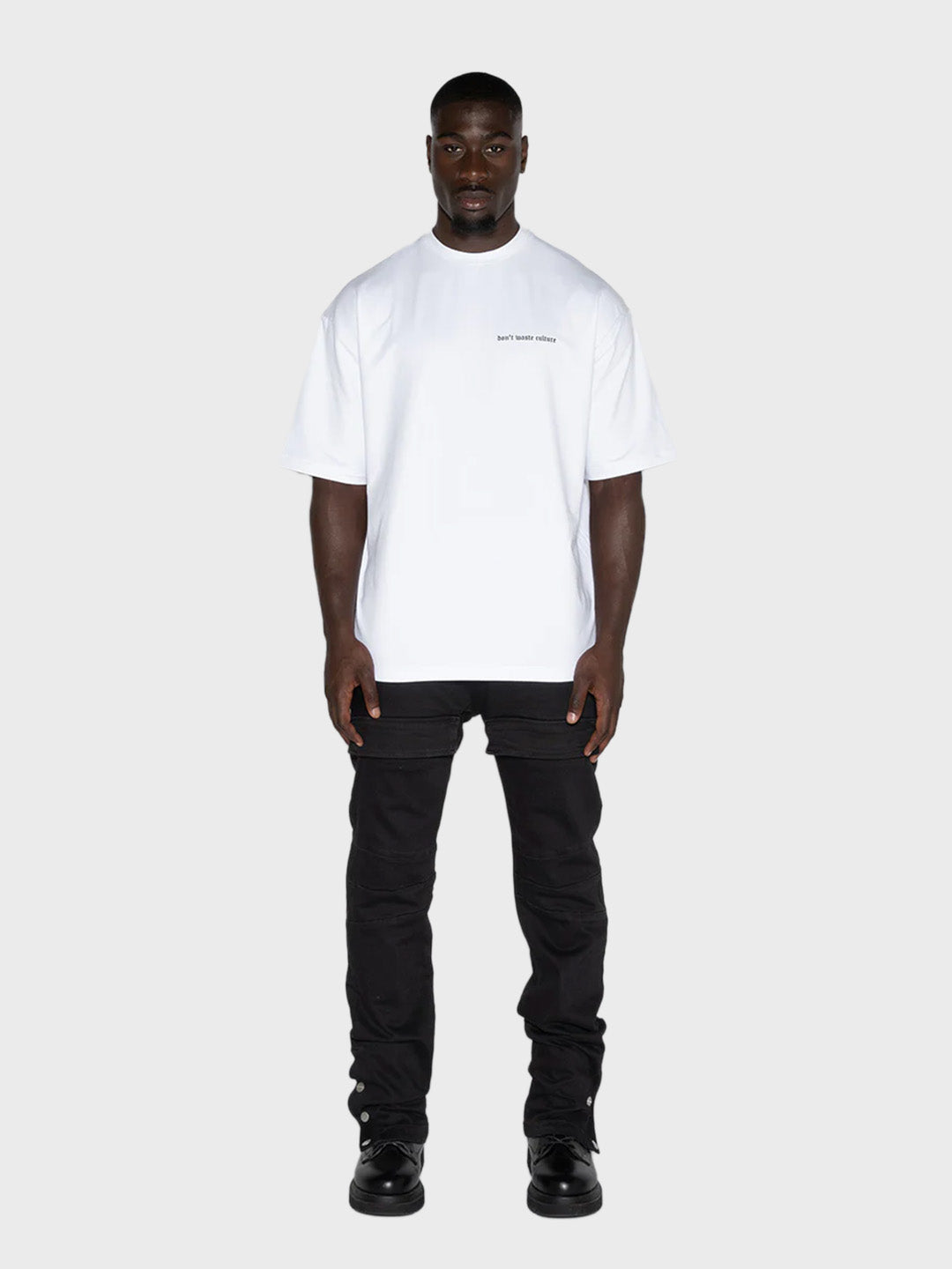dont waste culture jeans knopen zwart