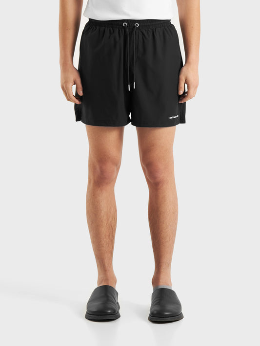 Xyra Swimshorts Black – vooraanzicht met trekkoord