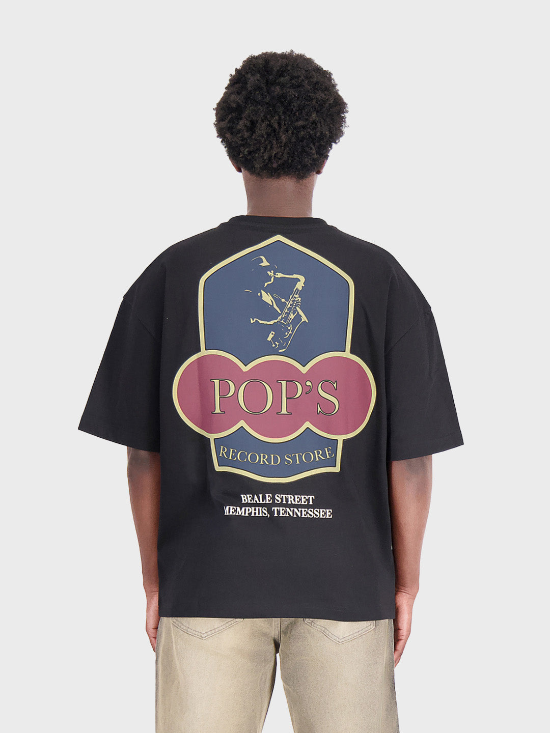 Achterkant Don't Waste Culture Zalira T-Shirt Black - gedragen door model
