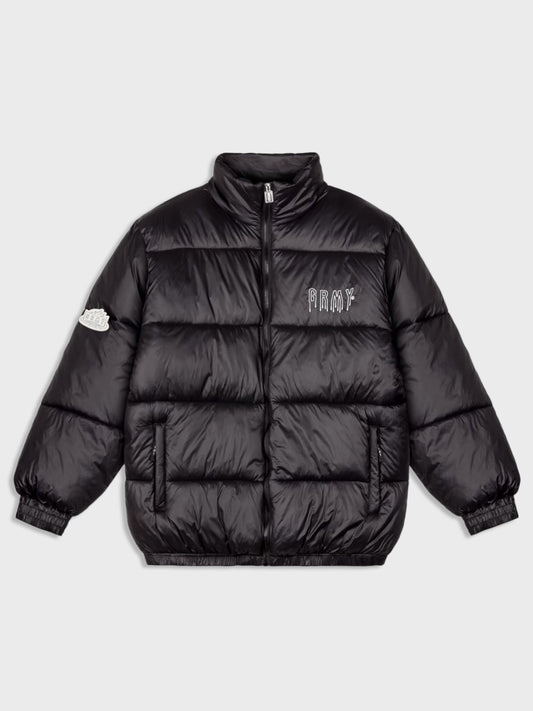 Grimey Back At You Puffer Jacket | Black