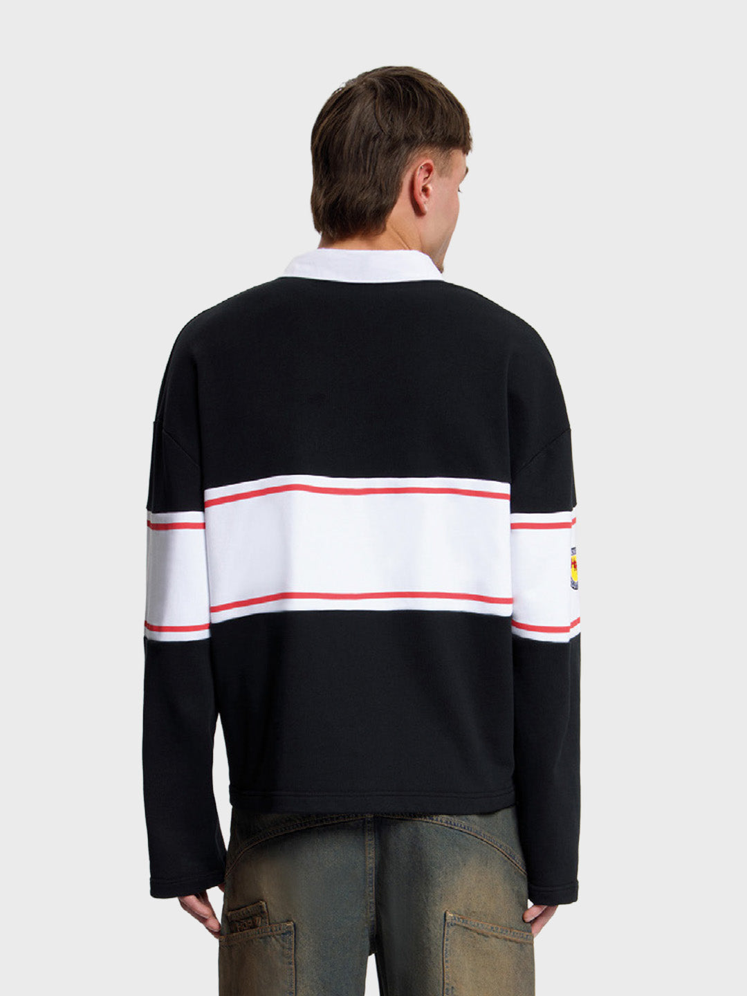 Horati College Longsleeve Polo Black - achterkant