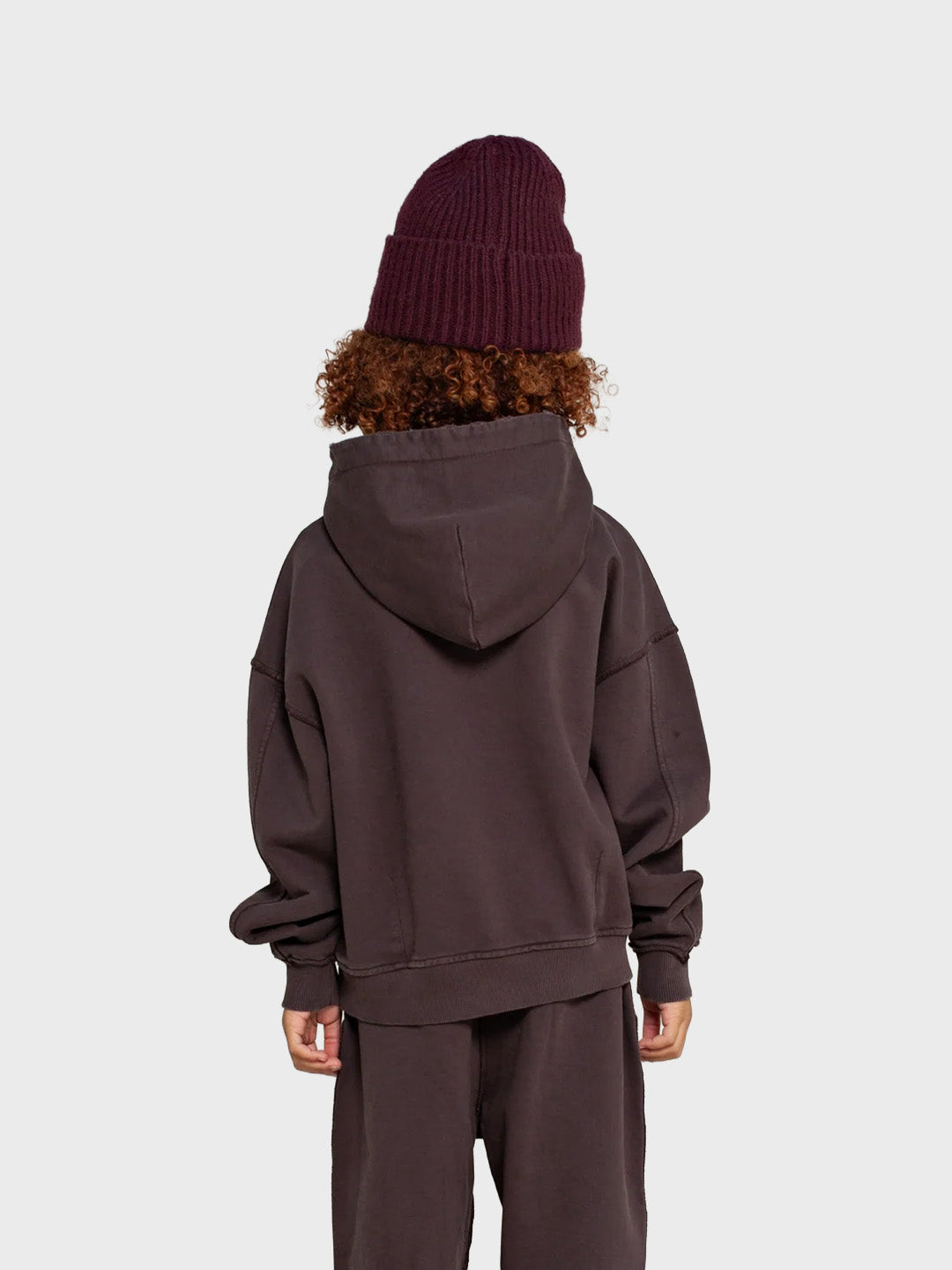 House Of Basicz Drift Hoodie Kids Brown – achterkant