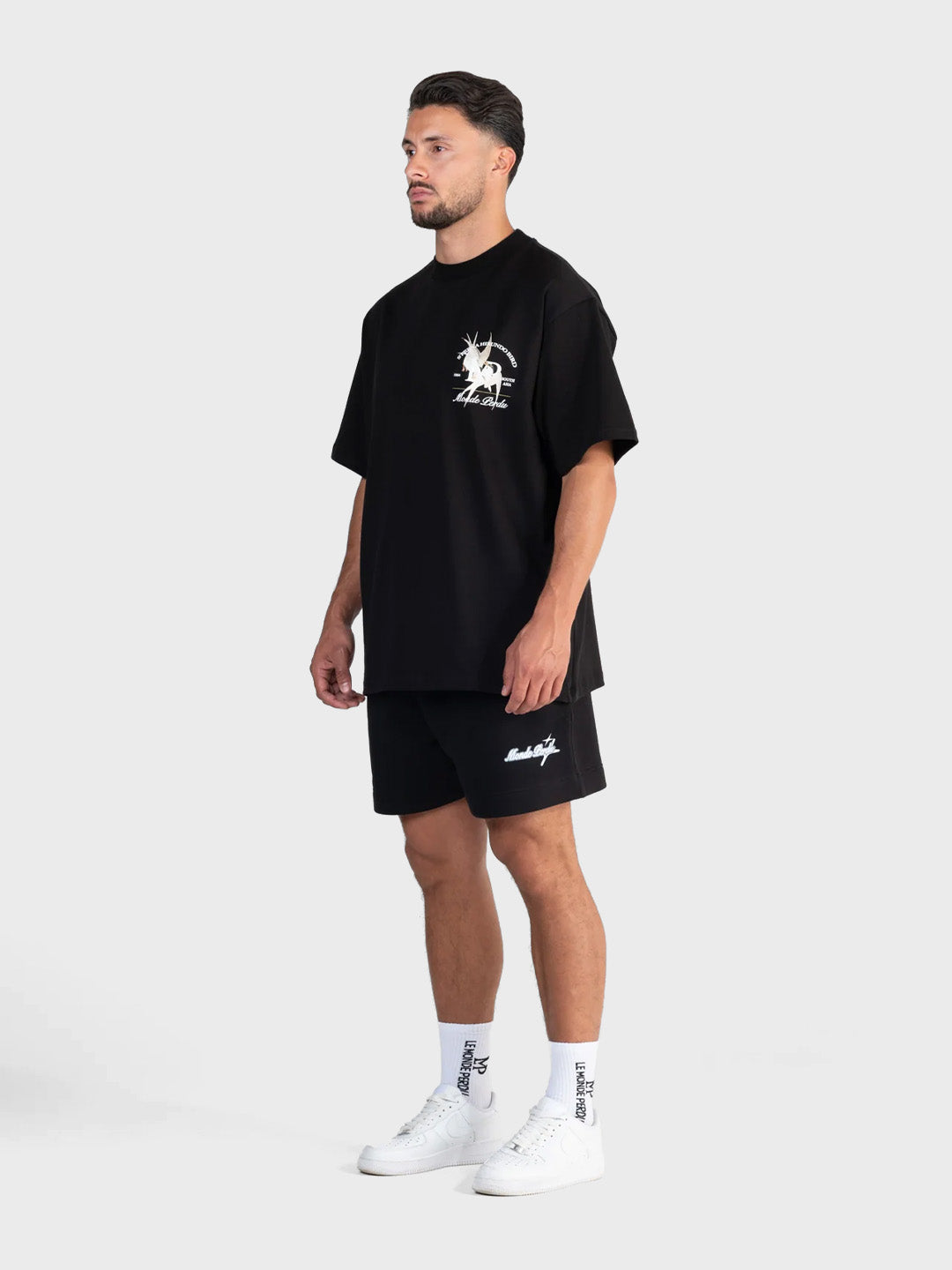Le Monde Perdu Sterna T-Shirt Black streetwear heren t-shirt schuin voor Reloadstore