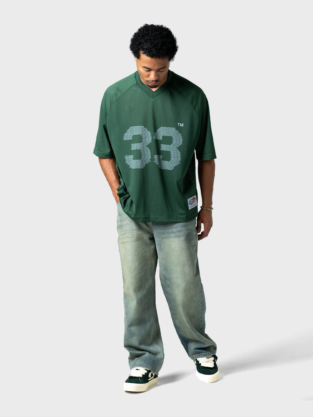 Lumi3re Mesh 33 T-Shirt Green – close-up achterkant
