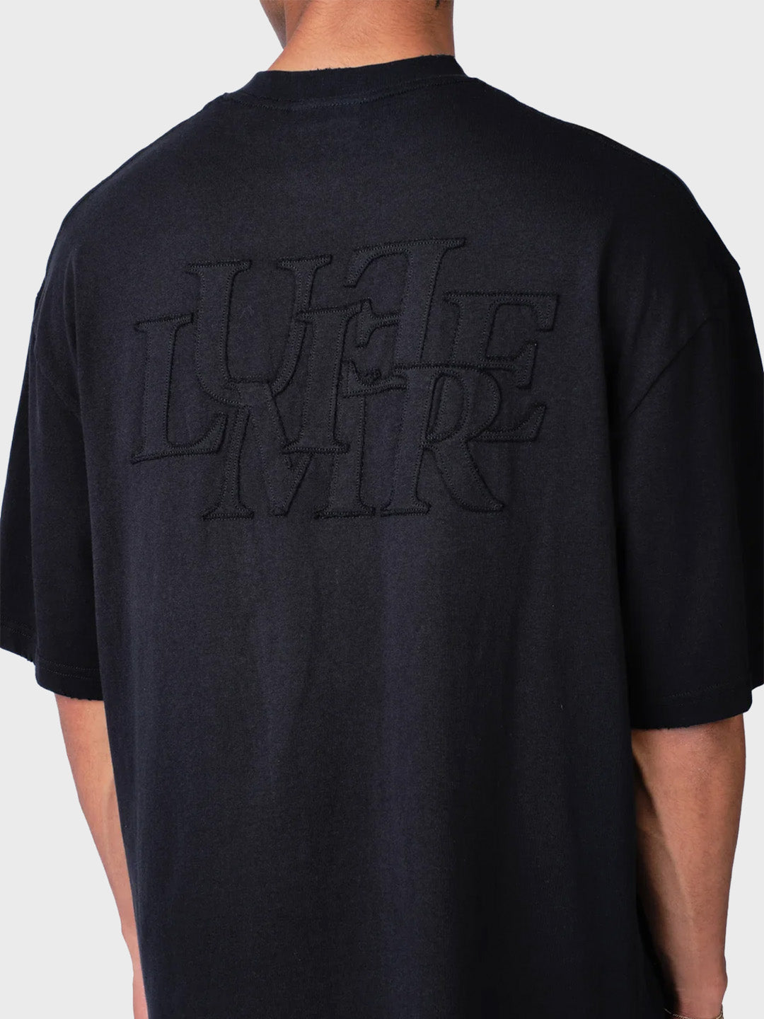 Lumi3re Patch T-Shirt Washed Black - close-up achterkant