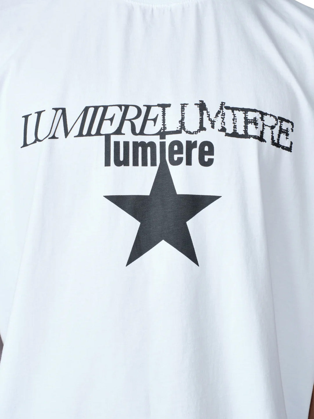 Lumi3re Star Sleeveless T-Shirt White - close-up voorkant