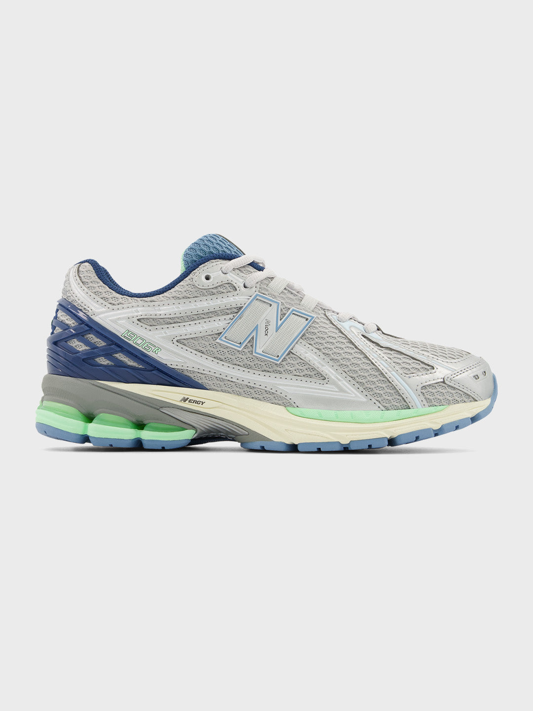 New Balance 1906 Silver Metallic Still Water zijaanzicht sneakers