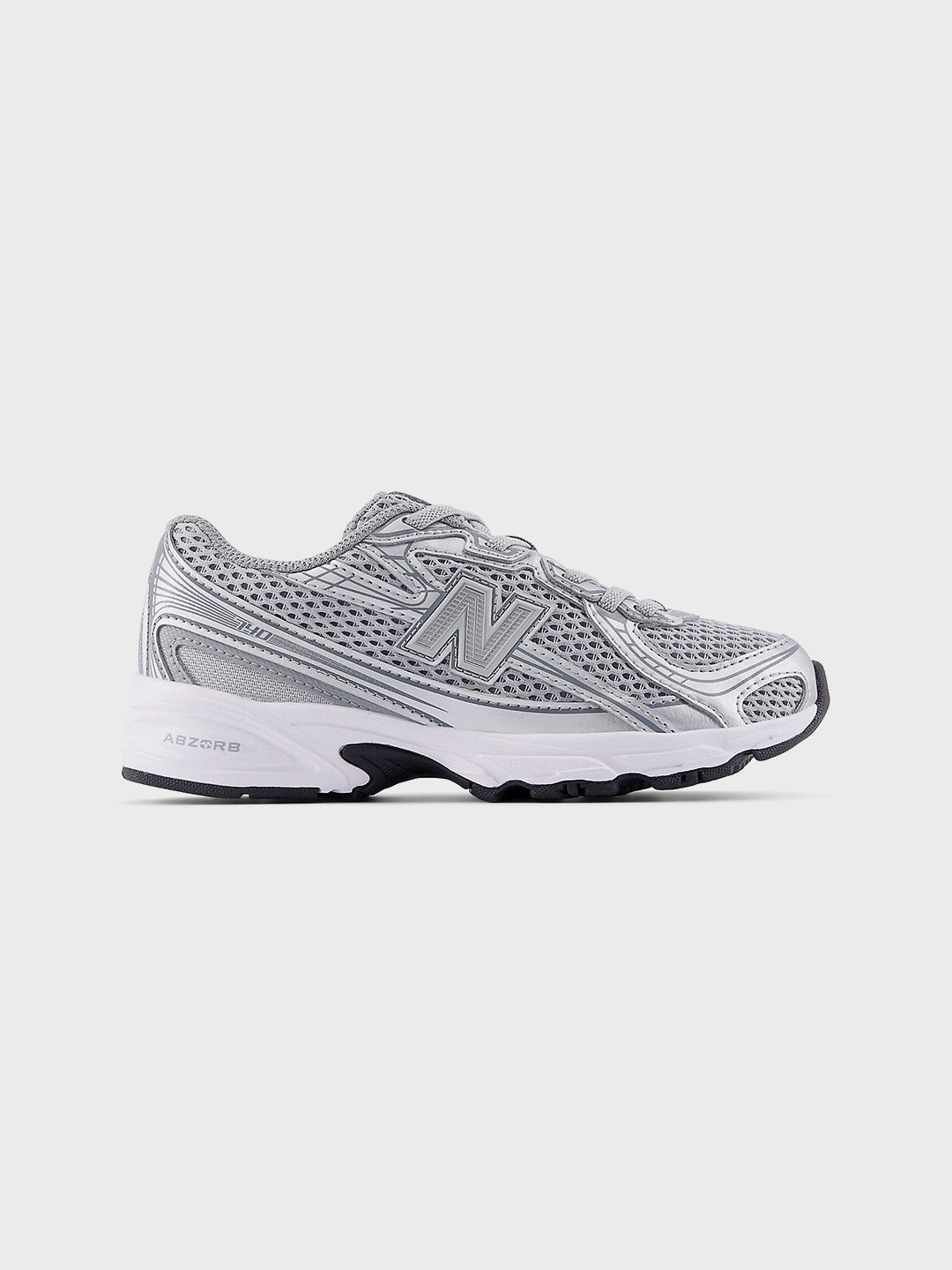 new balance 740 kinderschoenen zilver - zijaanzicht