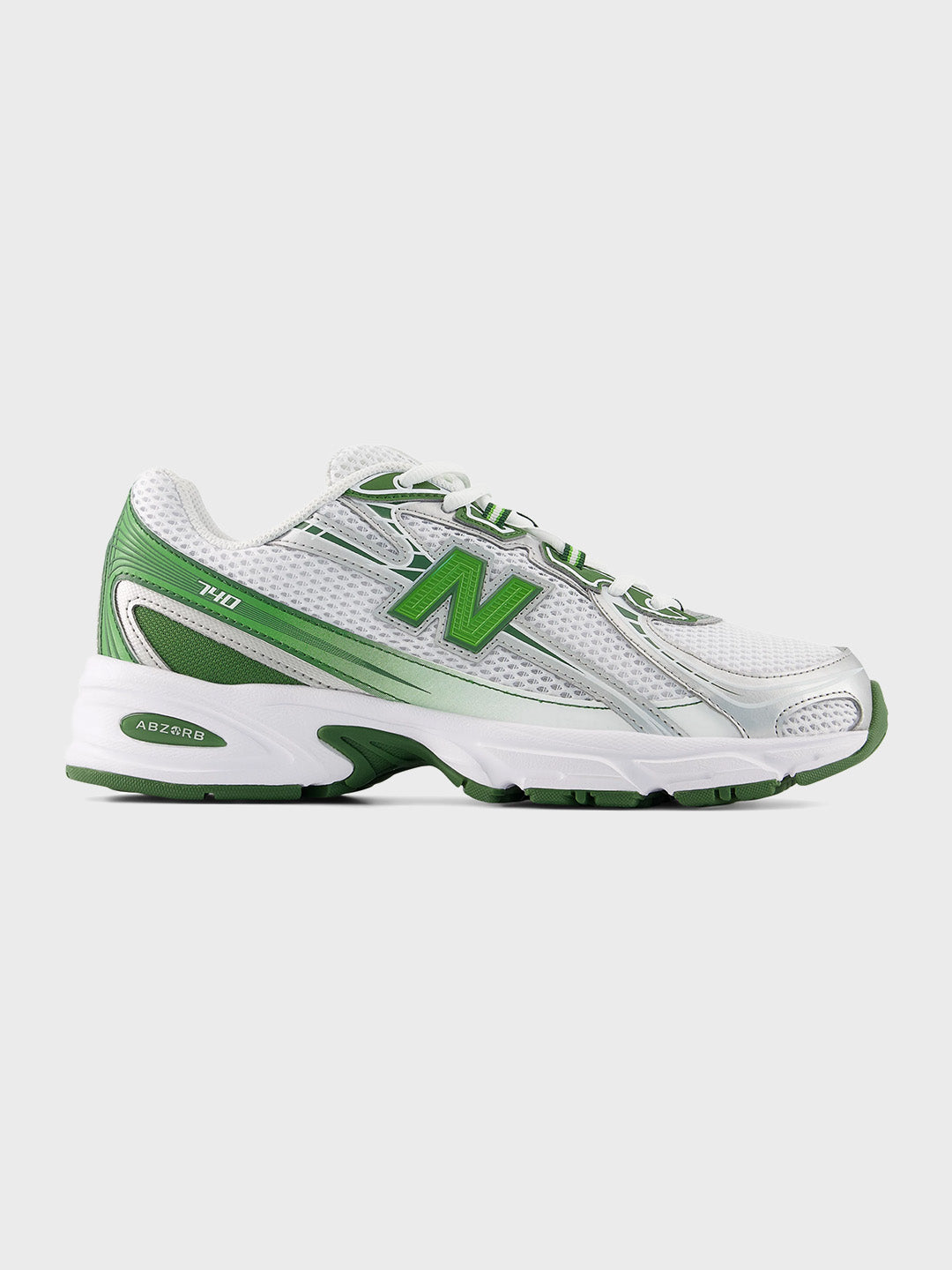 New Balance 740 Sneakers White Alpine Green zijaanzicht