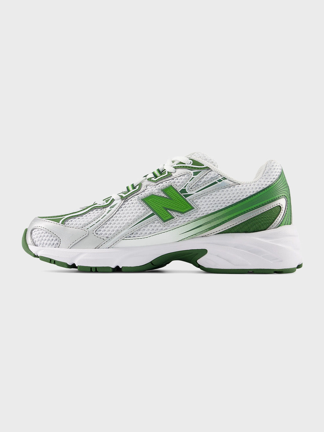 New Balance 740 Sneakers White Alpine Green binnenzijde detail
