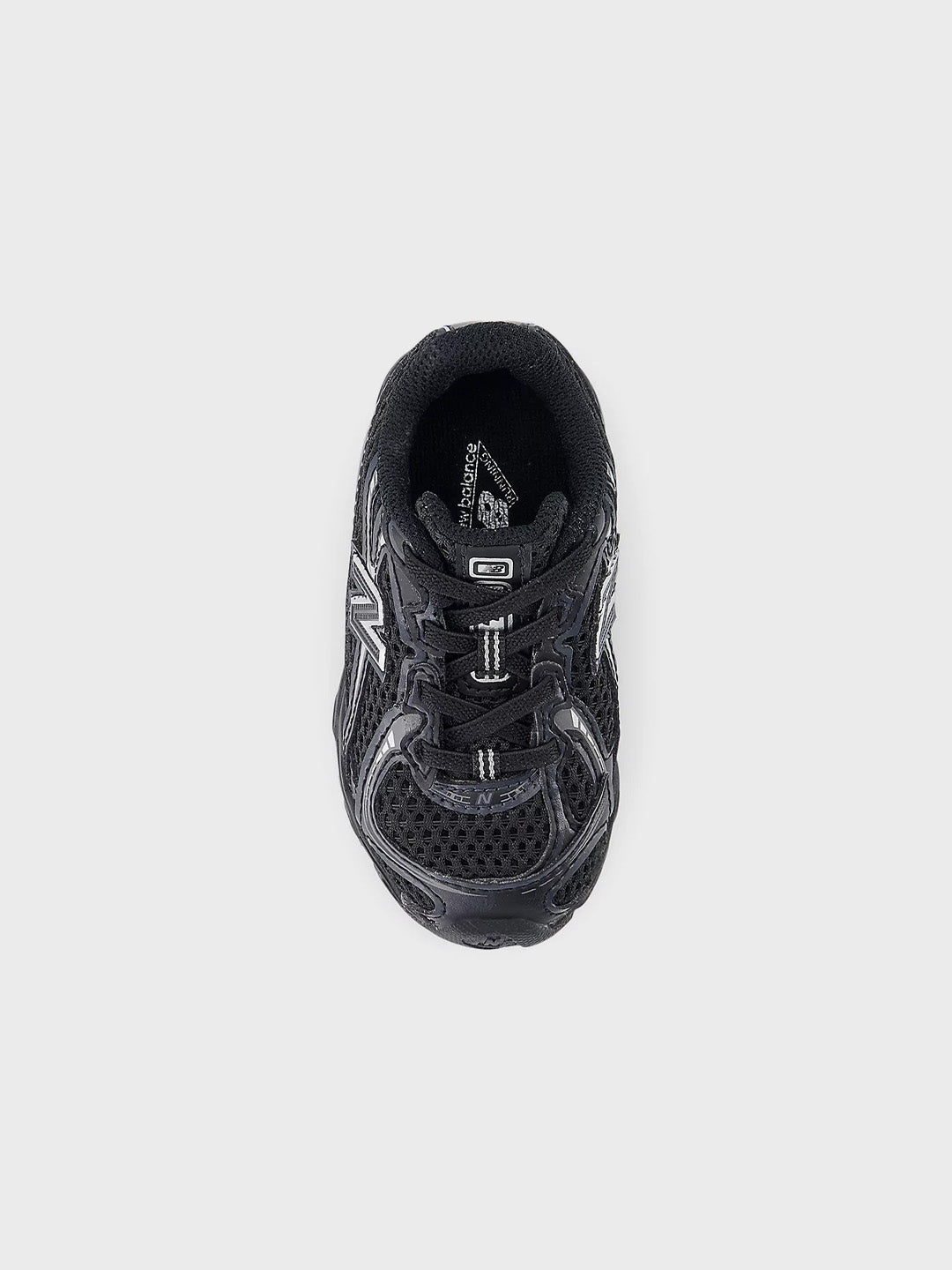 New Balance 740 (TD) kinderschoenen zwart zilver – bovenaanzicht