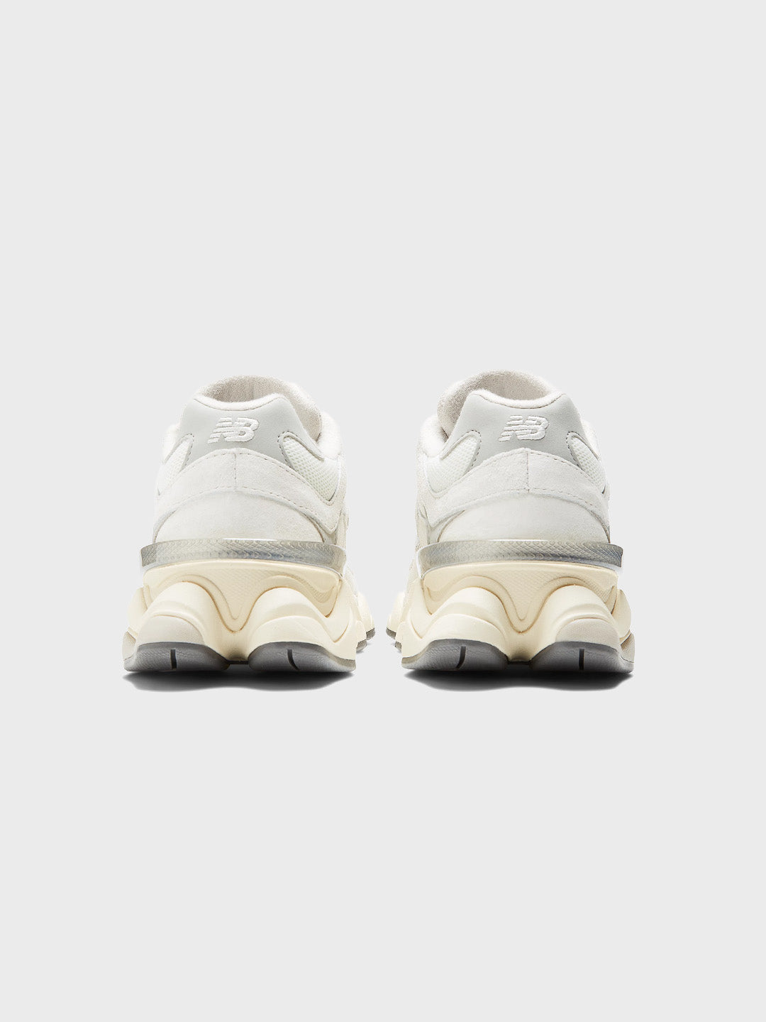 Hiel en zool van de New Balance 9060 in Sea Salt