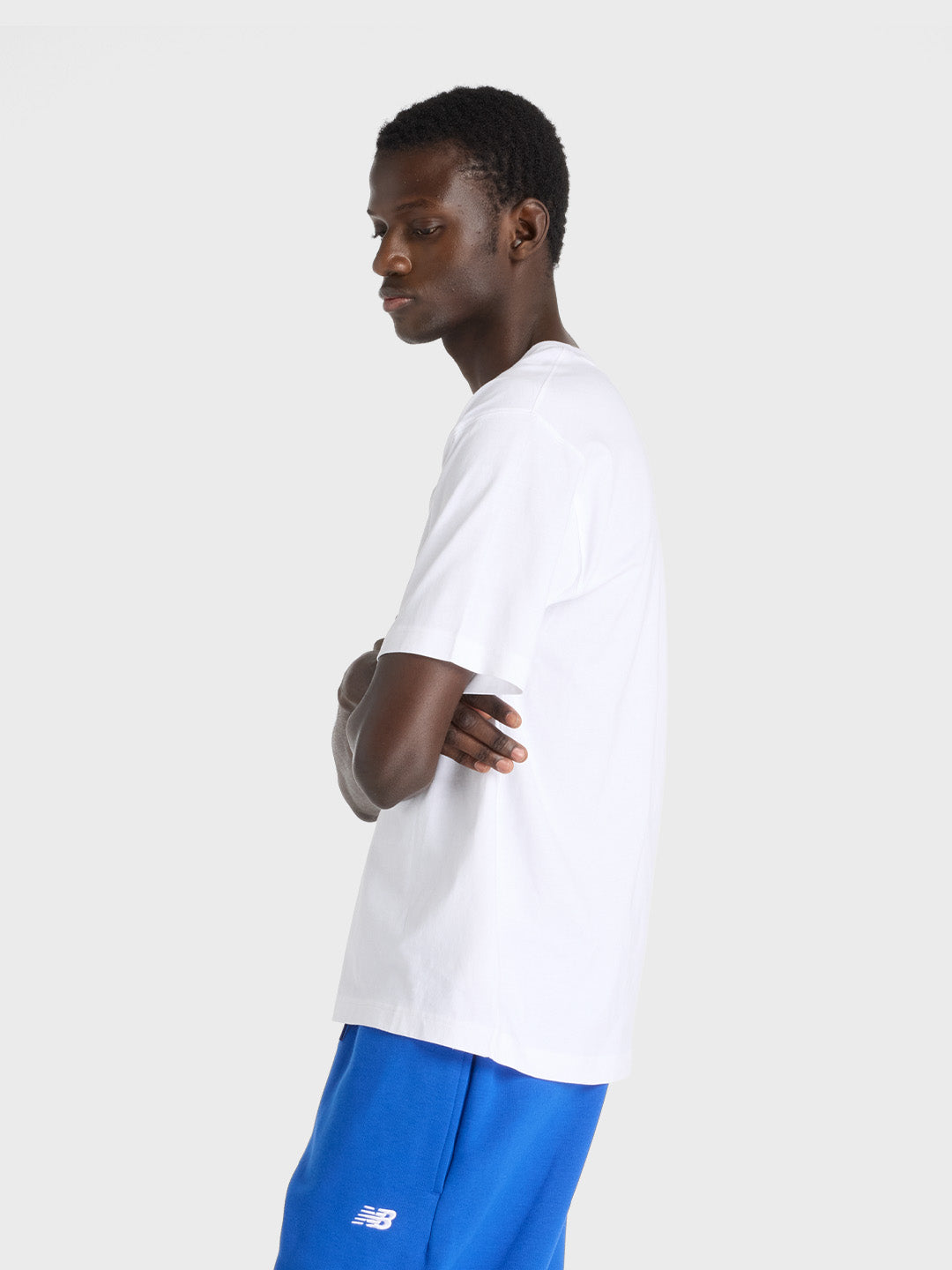 New Balance Chrome NB T-Shirt wit - zijaanzicht