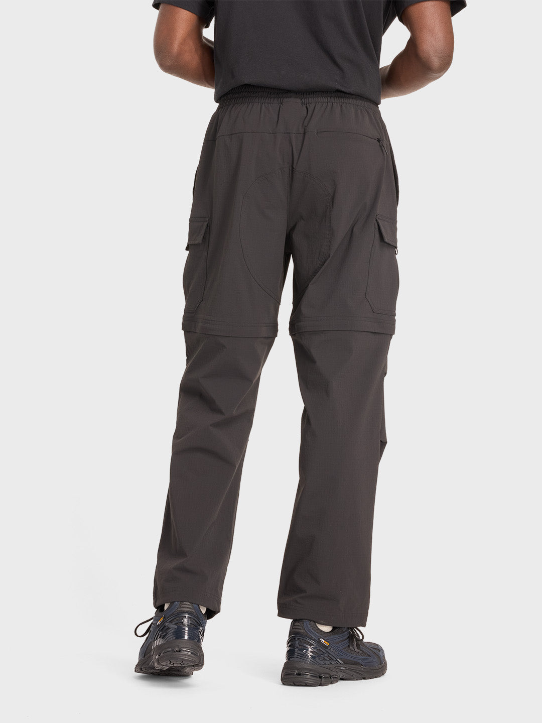 new balance zip off pants black