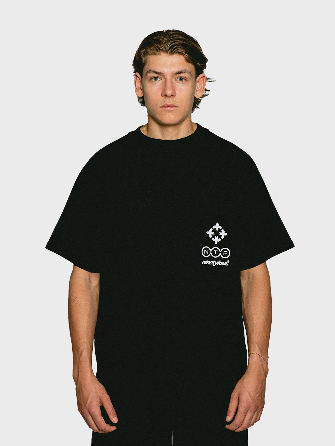 front view van Ninetyfour FBF Obscura T-Shirt Black