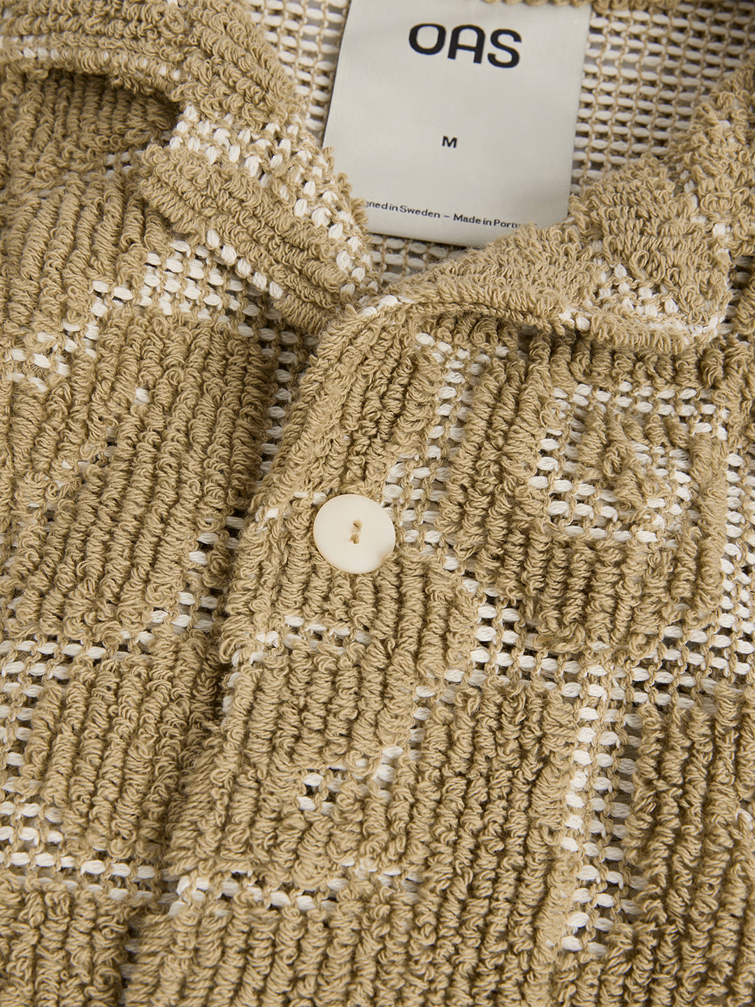 OAS Sunero Cuba Shirt Beige - close-up