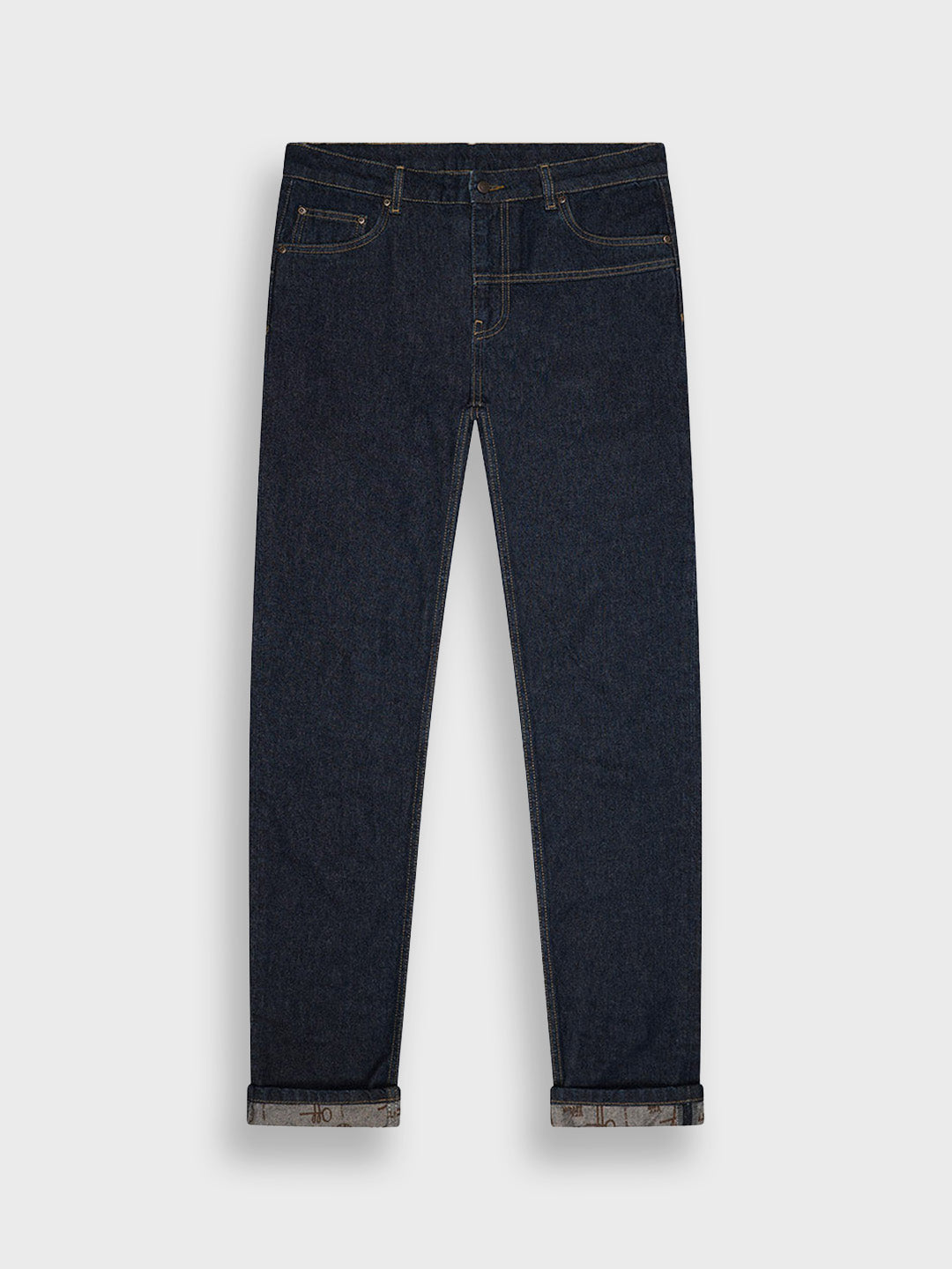 Productfoto OTP Double Faced Jeans – voorkant, donkerblauw denim