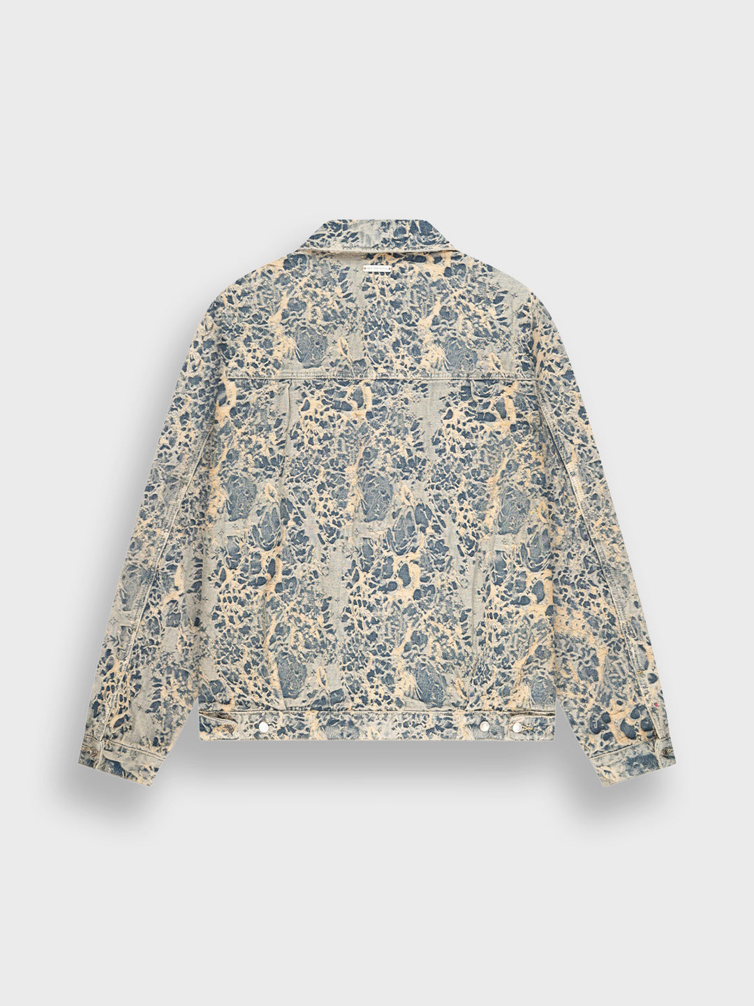 Off The Pitch Jacquard Denim Jacket Dusty Blue - achterkant