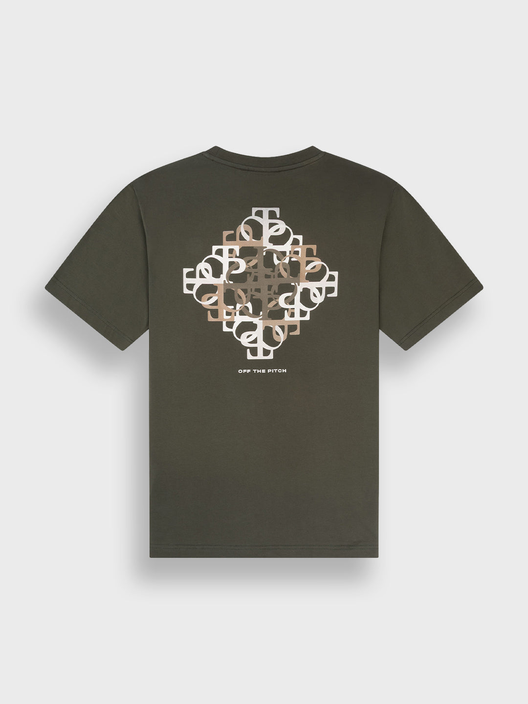 Off The Pitch Pendant T-Shirt Dark Olive - productfoto achterkant