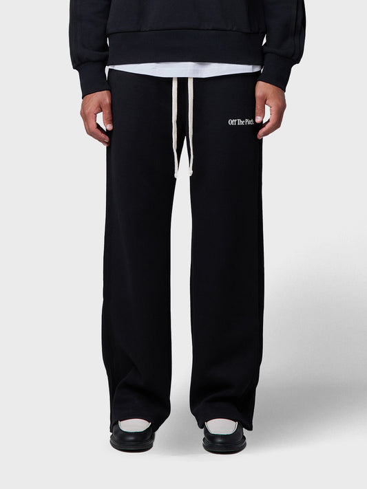 Off The Pitch Raw Edge Panel Pants Black – voorkant
