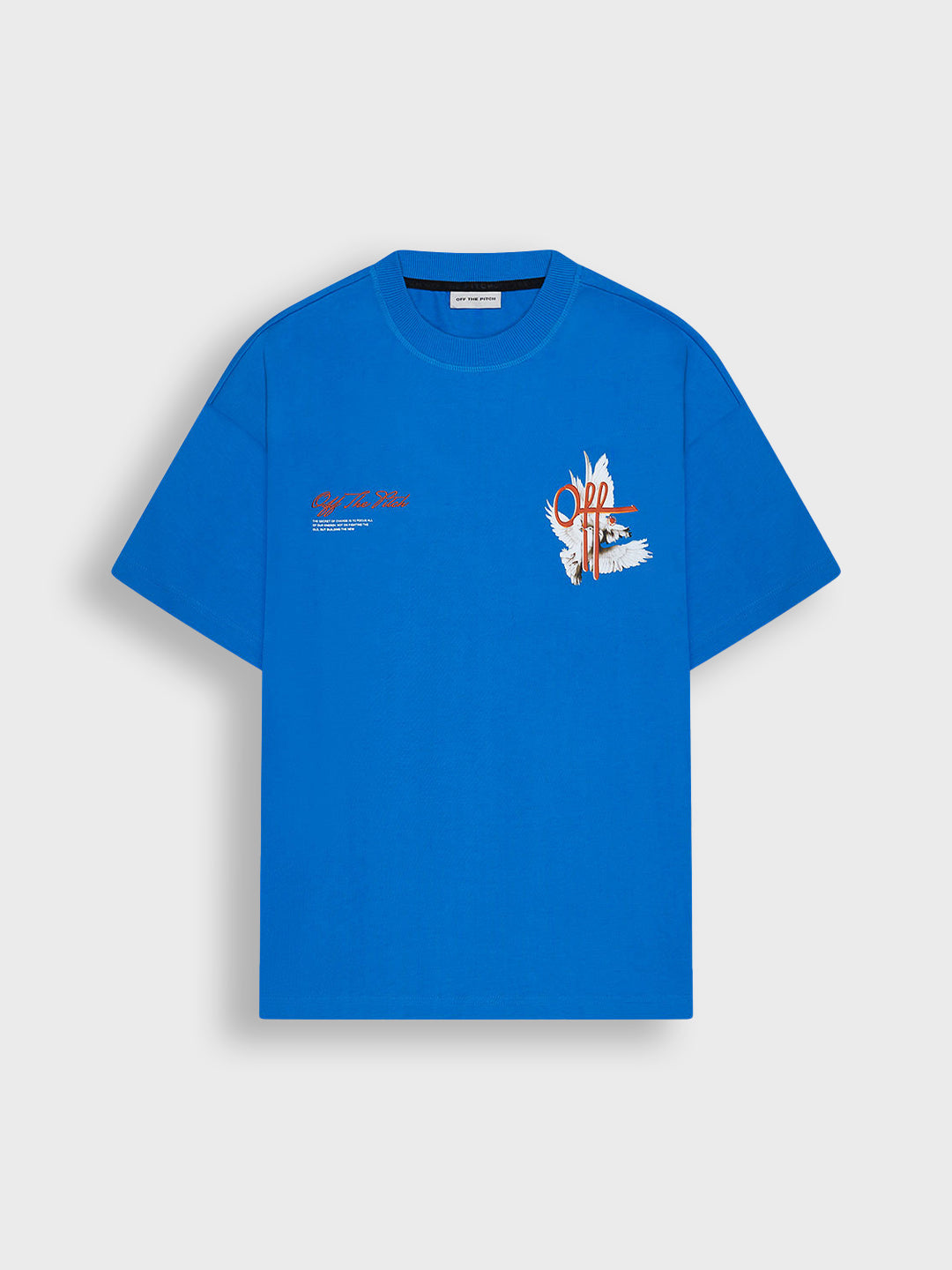 Off The Pitch Rebirth T-Shirt in blauw – voorkant