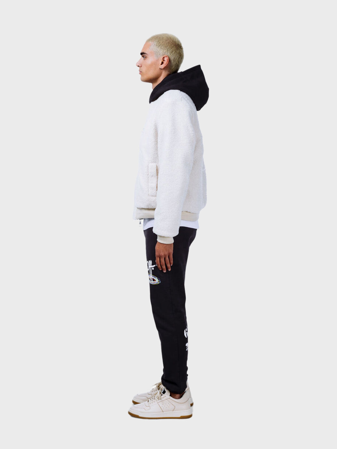 Off The Pitch Reversible Bomber Jacket | Black/Beige