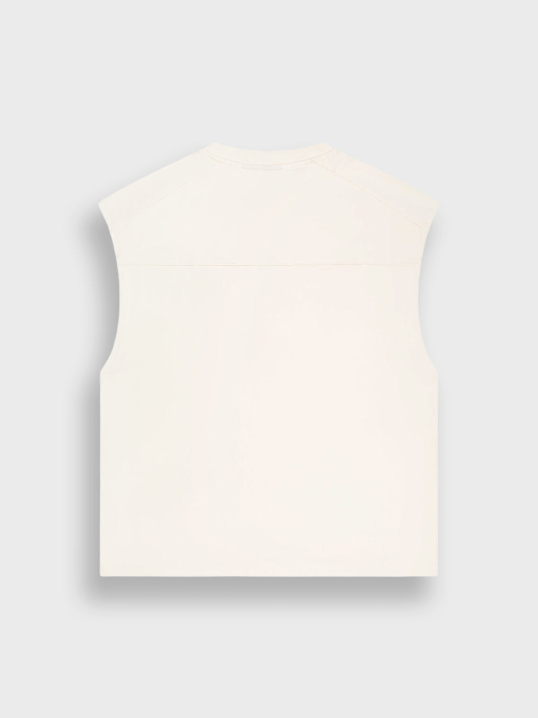 Off The Pitch Sage Sleeveless T-Shirt Off-White - achterkant