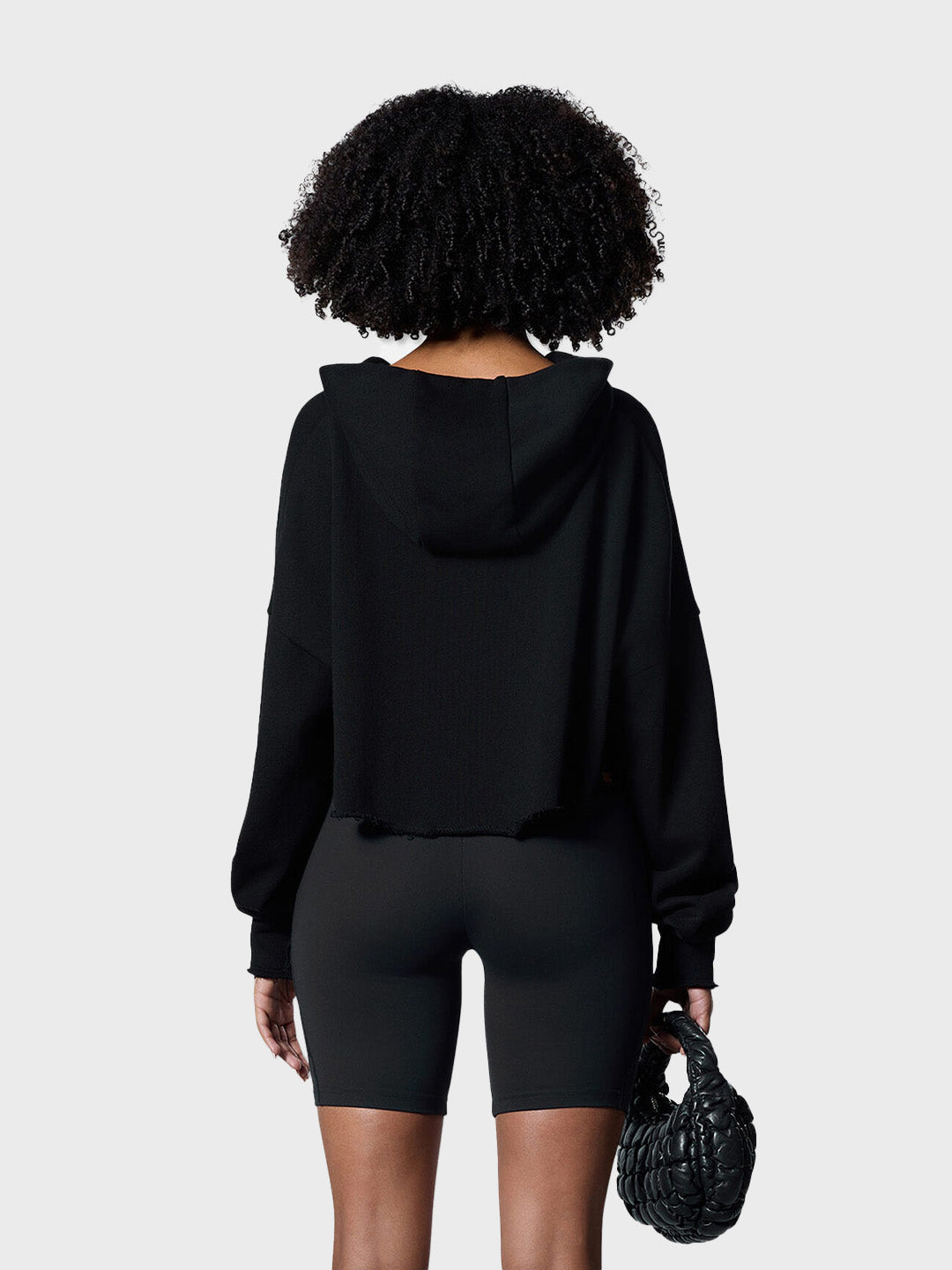 Achteraanzicht OTP Frayed Hoodie in zwart