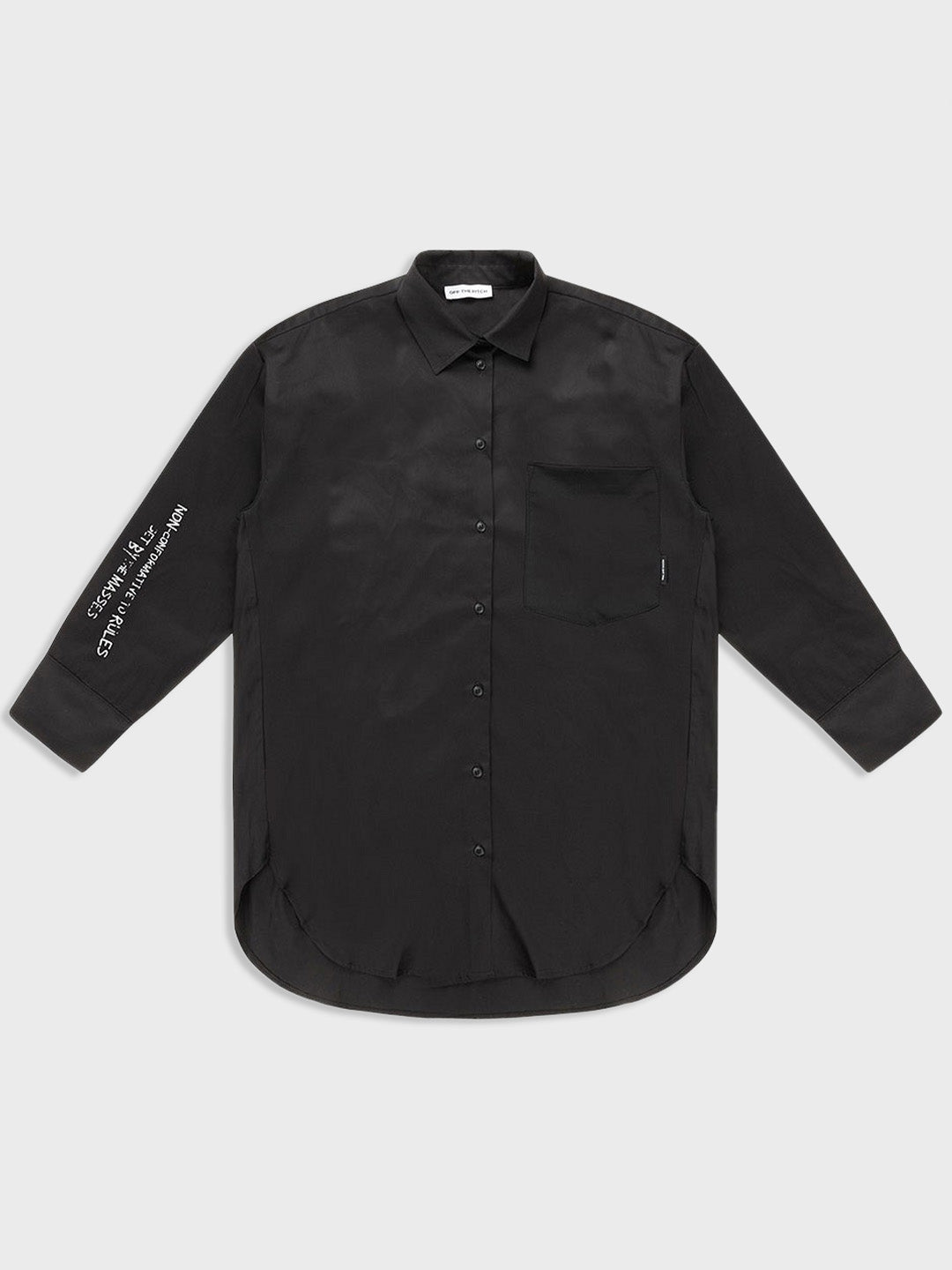 Off The Pitch Women Oversized Chalk Overhemd | Black