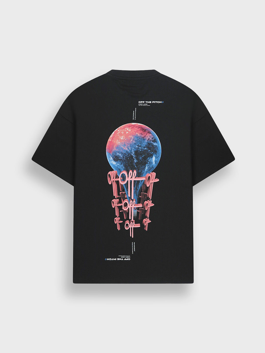 Off The Pitch World T-Shirt Black achterkant