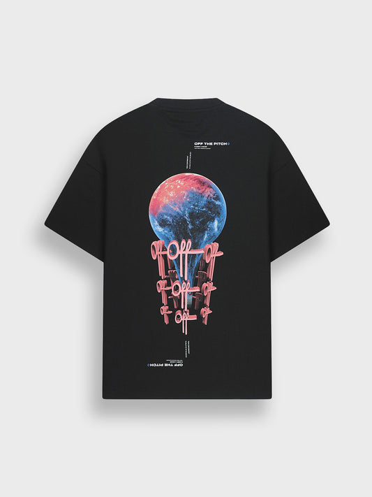 Off The Pitch World T-Shirt Black achterkant