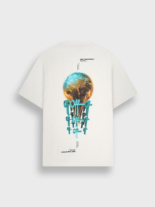 Off The Pitch World T-Shirt Off White achterkant