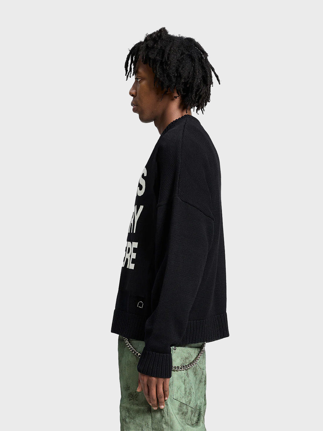 Reternity Art Is Everywhere Knitted Sweater Black – boxy fit